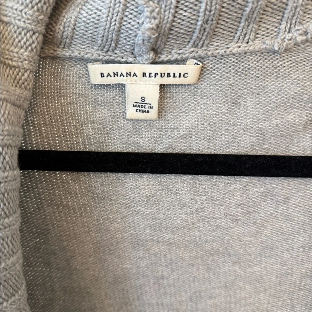 Banana Republic Light Gray Shawl-Collar Cardigan Sweater - Picture 2 of 5
